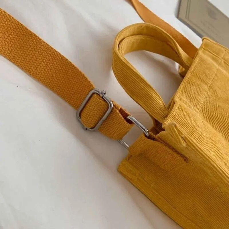 Női kordbársony cipzáras válltáska Női Kis pamut vászon futártáska Retro Vintage Crossbody táska női táska
