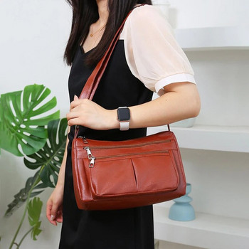 Дамска чанта Тенденция за 2023 г. Корейски чанти Дизайнерски луксозни маркови дамски чанти през рамо Мека кожена модна универсална чанта през рамо