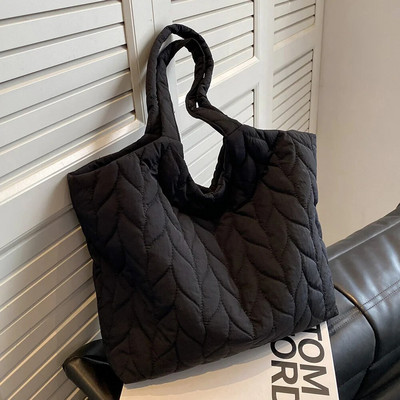 Καπιτονέ γυναικεία τσάντα Shopper Κέντημα με νήμα τσάντα Commute Τσάντα μεγάλης χωρητικότητας Κομψή, μαλακή βαμβακερή επένδυση για διακοπές το Σαββατοκύριακο