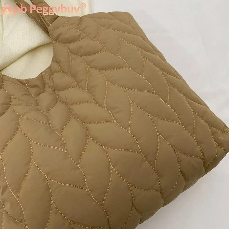 Καπιτονέ γυναικεία τσάντα Shopper Κέντημα με νήμα τσάντα Commute Τσάντα μεγάλης χωρητικότητας Κομψή, μαλακή βαμβακερή επένδυση για διακοπές το Σαββατοκύριακο