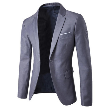 Λεπτό επαγγελματικό ρούχο με κουμπί πέτο Ανδρικό μέγεθος Plus Meeting Νυφικό μανίκι Χρώμα μακρύ κοστούμι μασίφ 2 τμχ/σετ Σετ γραφείου
