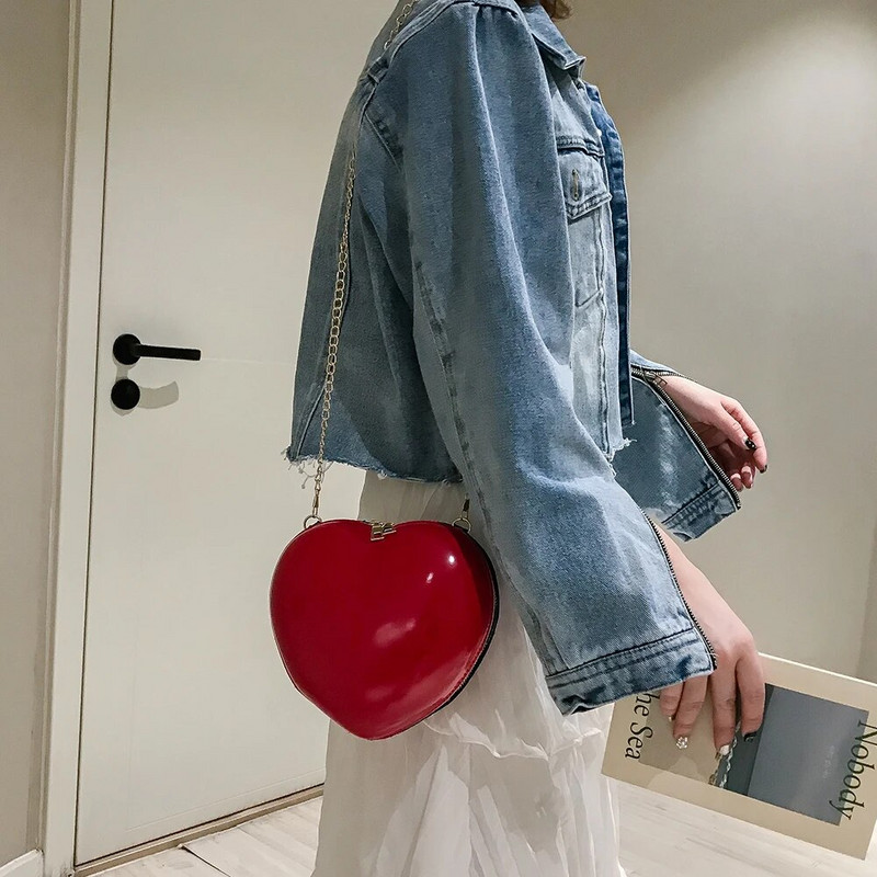 Ženske torbe s lančićima za djevojčice u obliku srca, torbice preko ramena