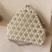 Lančana biserna torba za žene Ručna torbica Luksuzna dizajnerska torbica Mini večernje torbice Ležerna slatka biserna torbica na rame Elegantna torbica za novčiće