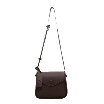 Ретро текстурирана дамска чанта през рамо Дамска чанта в нов стил от 2023 г. Модна едноцветна чанта от изкуствена кожа Дизайнерски портфейл