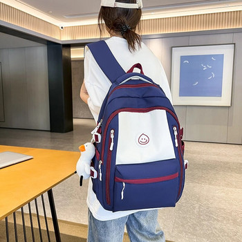 Γυναικείες τσάντες Νέες πολλαπλές τσέπες Αντικλεπτικό φερμουάρ πίσω Μόδα Σακίδιο πλάτης Casual Travel Σχολική τσάντα για κορίτσια