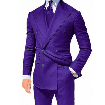 Sárga férfi öltönyök 2 részes szett Divat Új Férfi Alkalmi Boutique Üzleti Alkalmi Esküvői Vőlegény öltöny Kabát Blézer nadrág 2024