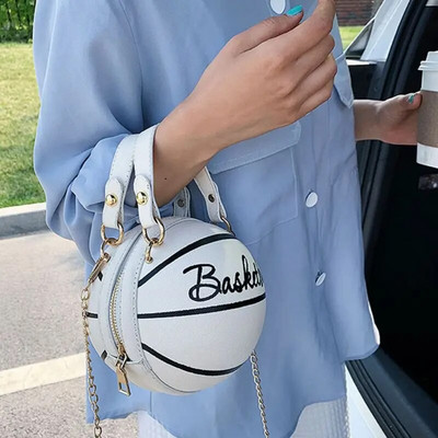2023 New Network Red Personality Fun Pink Ins Versatile Chain Football Basketball Чанта за рамо