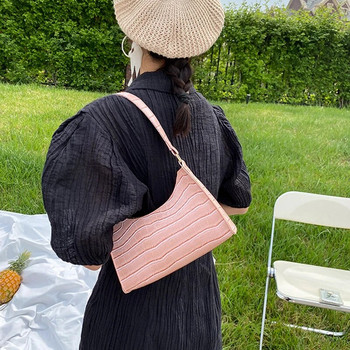 Дамска модна мода за момичета Изискана пазарска чанта Ретро ежедневни чанти за през рамо Дамска дамска дамска чанта с едноцветна верига от кожа