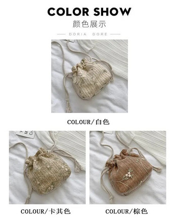 Дамски сладки чанти Висококачествени чанти през тялото за жени Малки чанти за рамо със свежи цветя Портмонета и чанти