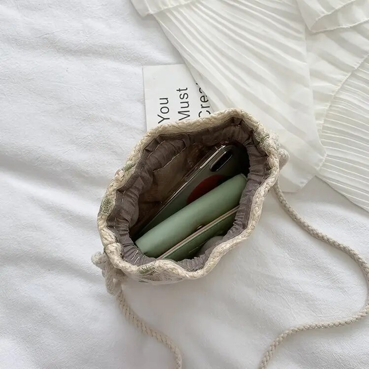 Ženske slatke torbice Visokokvalitetne torbe preko tijela za žene Male torbice na rame sa svježim cvijećem Torbice i ručne torbice