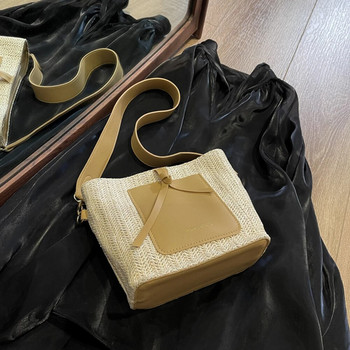 Дамска чанта през рамо Луксозна дизайнерска PU чанта за подмишници Голяма вместимост Кофа чанта Обикновена дамска чанта за работа и работа Козметична чанта за грим
