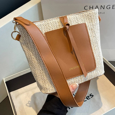 Női válltáska Luxus Designer PU hónaljtáska nagy kapacitású vödörtáska Egyszerű női ingázó kézitáska smink kozmetikai táska