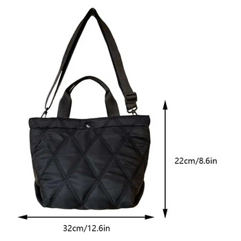 Γυναικεία τσάντα ώμου με καπιτονέ τσάντα τσάντα ώμου Χειμερινή υφασμάτινη χιαστή τσάντα αγγελιαφόρου σώματος Causal Τσάντα αγορών Τσάντες τσάντες 2023 Νέο
