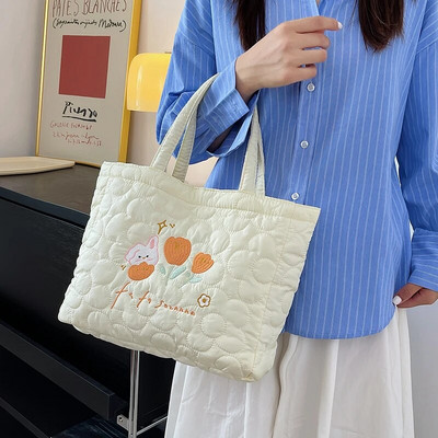 Prošivena podstavljena velika torba za žene Torba na rame Zimska platnena torba preko tijela Poslovna torba za kupovinu Ručne torbe Torbica 2023 Novo