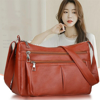 Дамска чанта Тенденция Корейски чанти Дизайнерски луксозни маркови дамски чанти през рамо Мека кожена модна универсална чанта през рамо
