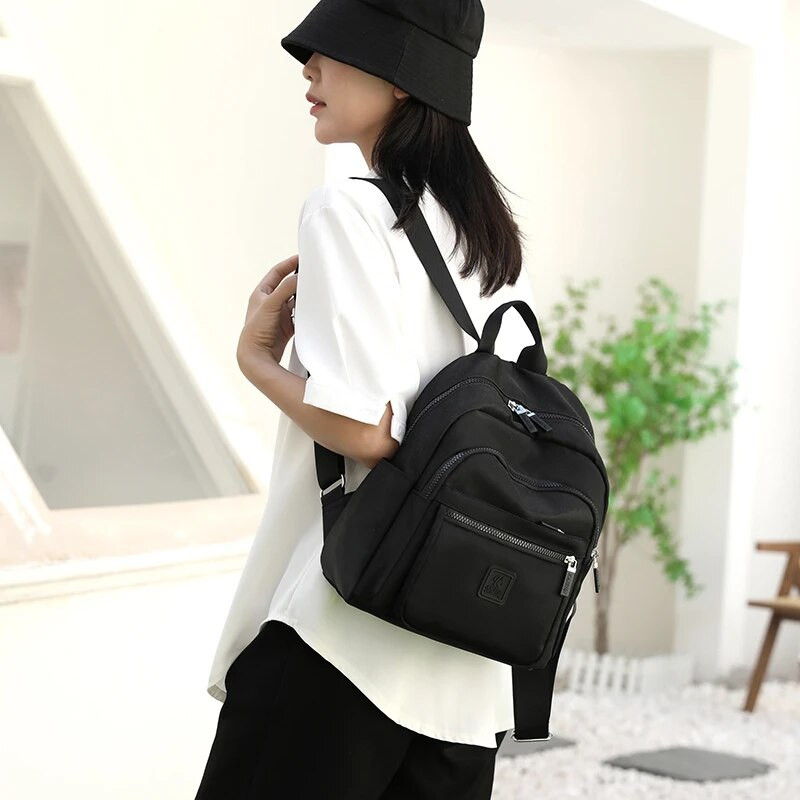 2023 m. mados mielas kasdienis apsipirkimas, daugiakišenės nailoninės kuprinės, atsparios vandeniui nuo vagystės, paprasti koledžo krepšiai, jaunimo mergaičių kuprinės