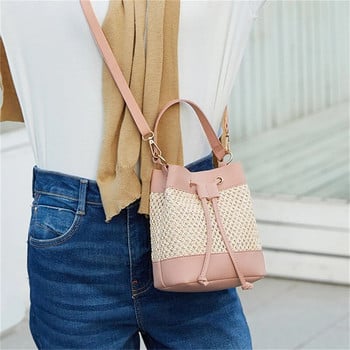 Дамска чанта с голям капацитет, ежедневна едноцветна чанта през рамо, сгъваема дамска плажна чанта за многократна употреба