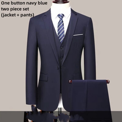 Boutique (Blazer + Παντελόνι) Ανδρικό βρετανικό στυλ Κομψή μόδα High-end Simple Casual Gentleman Κοστούμι καλύτερου άνδρα Κοστούμι δύο τεμαχίων