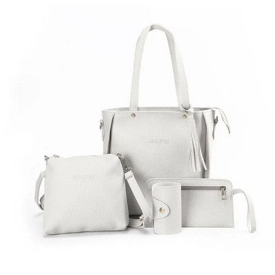 4 vnt./komplektas Crossbody Krepšiai Moteriški krepšių rinkiniai Rašto odiniai pečių krepšiai Piniginė Moteriškas PU Crossbody krepšys