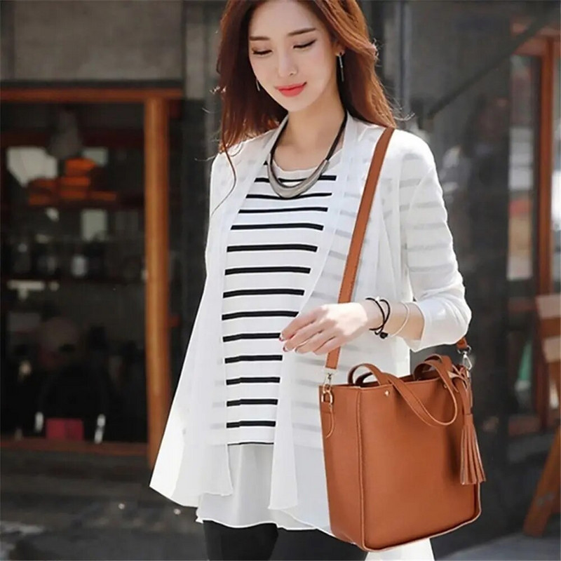 4 vnt./komplektas Crossbody Krepšiai Moteriški krepšių rinkiniai Rašto odiniai pečių krepšiai Piniginė Moteriškas PU Crossbody krepšys