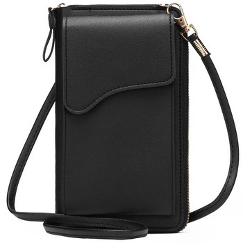 Дамски малки чанти през рамо през рамо PU кожена дамска чанта с джоб за мобилен телефон Дамска чанта Портмоне Клъчове Портфейл Чанти за пратки