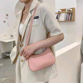 2023 Нови дамски модни чанти Ретро едноцветни PU кожени чанта през рамо под мишниците Ежедневни дамски чанти Hobos