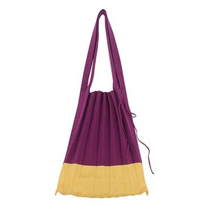 Ženske torbe za kupnju velikog kapaciteta u korejskom stilu Chic presavijene pletene plisirane torbe Ženska modna velika torba s prugama