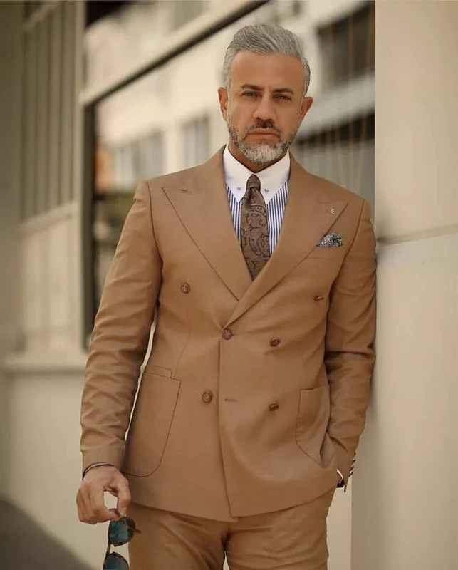 Nova modna muška odijela s dvostrukim kopčanjem Homme Prom Slim Fit Smoking vjenčanica Terno Masculino Blazer 2 komada