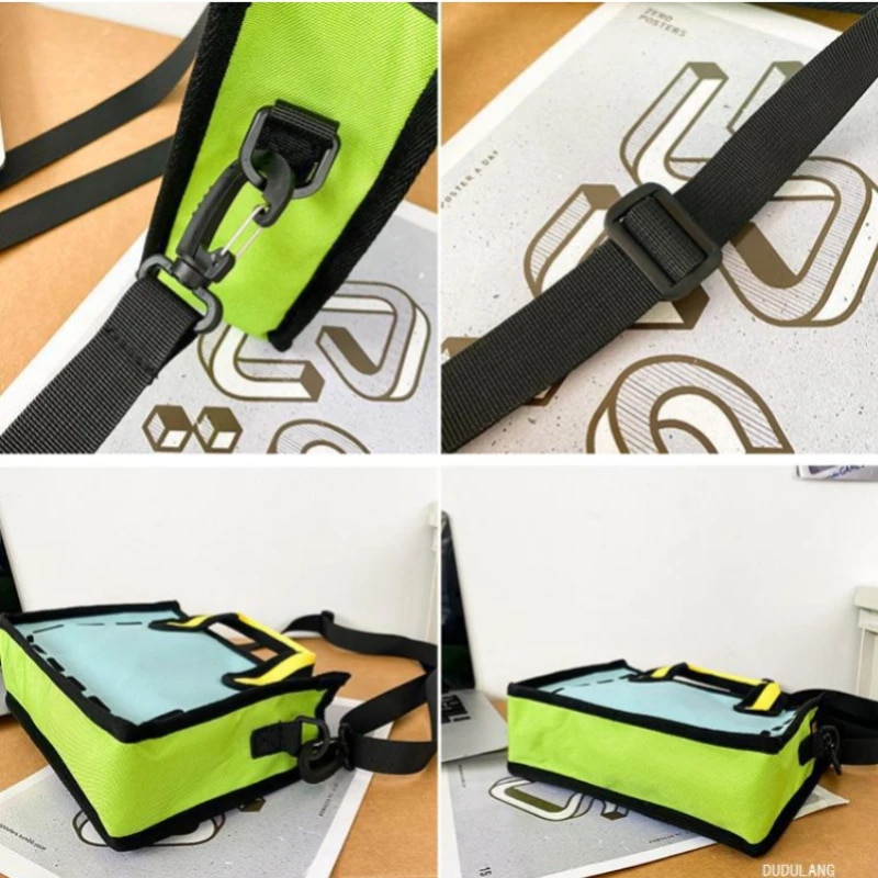 Japoniško stiliaus 2D Anime žinučių krepšys Nešiojamas nailono vandeniui atsparus pečių krepšys, didelės talpos paprasto stiliaus pirkinių rankinė