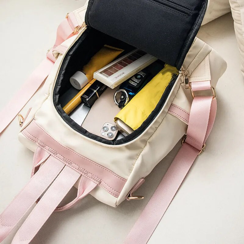 Moteriška Oksfordo 2023 m. nauja kuprinė, mokyklinė korėjietiška kuprinė, didelės talpos kuprinė lauko kelionių kuprinė nuo vagystės