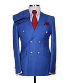 Puno muško odijelo Mladoženja Izrađeni po narudžbi Vjenčanice s dvostrukim kopčanjem Muški dvodijelni sako za maturalnu zabavu Hlače Slim Fit Blazer Hlače
