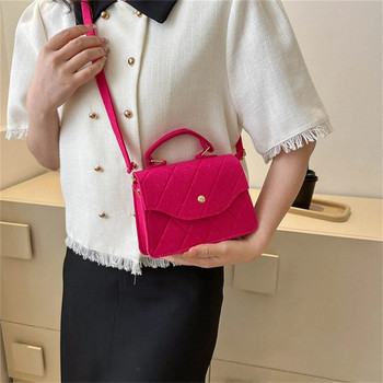 Модни чанти за през рамо от филц за жени Малка квадратна чанта Дамски чанти с усъвършенствана текстура Дамски чанти Дамско портмоне Пазаруване Чанти през рамо Тотес