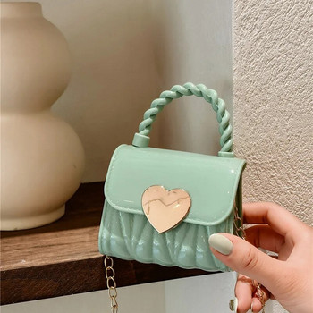 Love Heart Women Bags Candy Colors Bolsas Feminina Lightweighte Bolsos Mujer Portable Handbags Chain Single Shoulder Bag