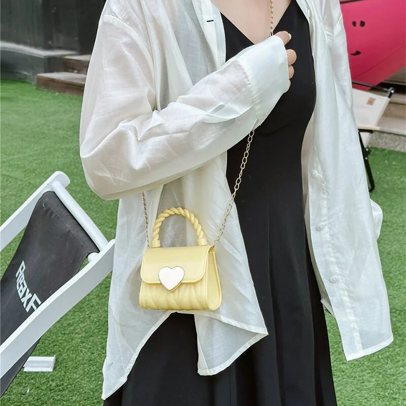 Love Heart Ženske torbe Candy Colours Bolsas Feminina Lightweighte Bolsos Mujer Prijenosne ručne torbe Lančana torba na jedno rame