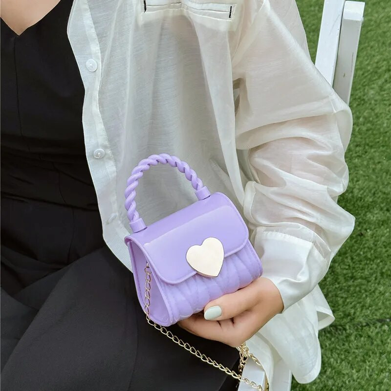 Love Heart Ženske torbe Candy Colours Bolsas Feminina Lightweighte Bolsos Mujer Prijenosne ručne torbe Lančana torba na jedno rame