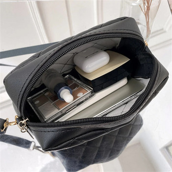 Малка чанта с пискюл за жени Trend Lingge Embroidery Camera Женска чанта през рамо Модни дамски чанти през рамо с верига