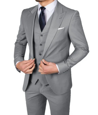 2023 Fashion Teal Ανδρικά Κοστούμια 3 τμχ Γαμπρός Γαμπρός Επίσημο σμόκιν για πάρτι Best Man Blazer Στολή Homme Slim Fit Terno