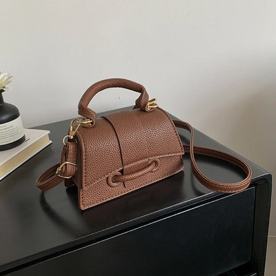 Vintage ženska srebrna šik torba preko ramena Luksuzne dizajnerske male torbe na rame Modna zlatna mini torbica za novčiće Slatka ručna torbica od pu kože