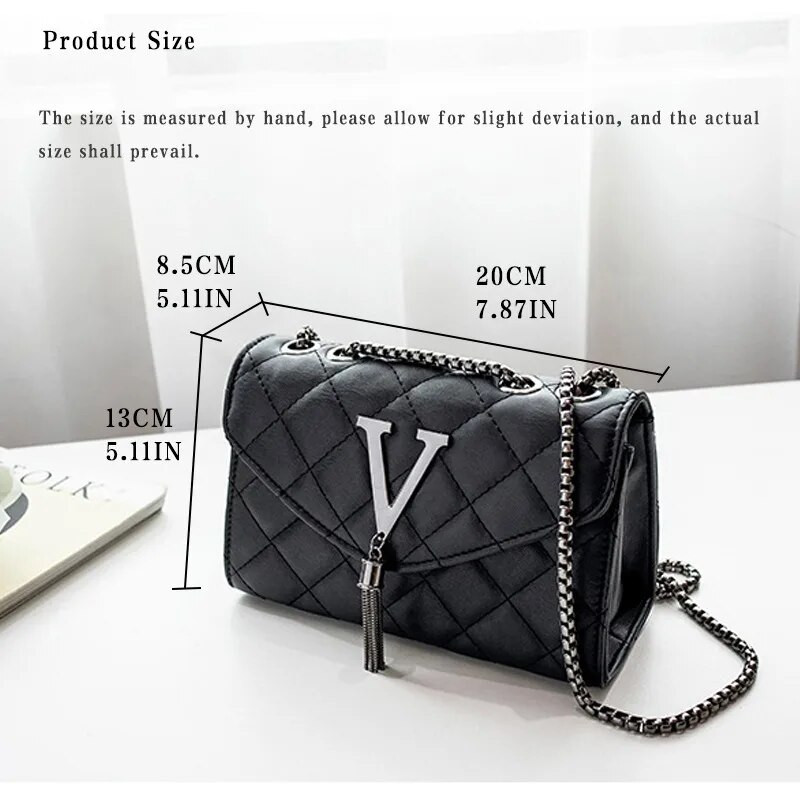 Elegantna Lingge ženska mala četvrtasta torba Nova modna torba s kićankama s ukrasnim lancem na jedno rame Torba preko ramena Trendy torba preko ramena