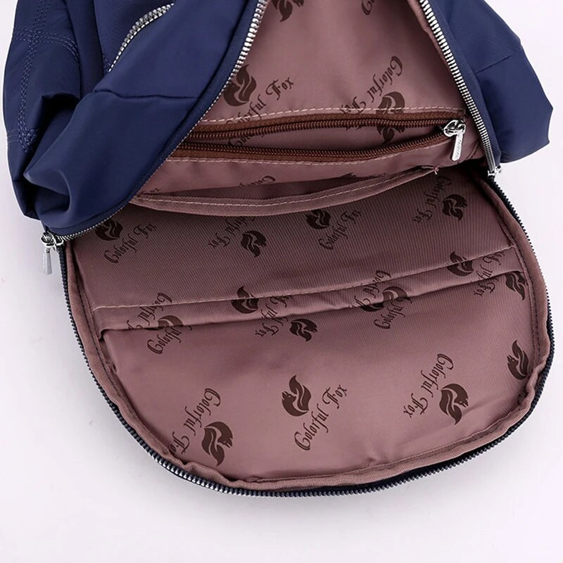 Prekės ženklo mokykliniai krepšiai paauglėms merginoms, vandeniui atsparus nailonas, moteriškos kelioninės kuprinės, nuo vagystės, languotas moteriškas krepšys Mochila Feminina