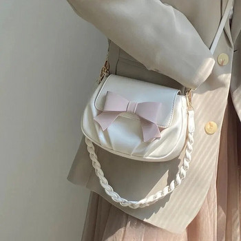 Малка модна дамска чанта през рамо с облачен модел Модерна чанта за едно рамо с флорална бродерия Момичета Жени