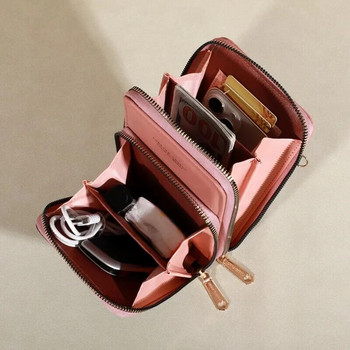 Нова малка дамска чанта през рамо през рамо, чанти за мобилен телефон Поставка за карти Портфейл Портмоне и чанти