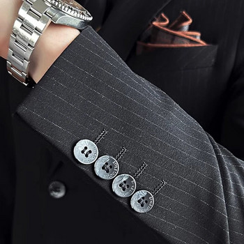 ( Σακάκι + Γιλέκο + Παντελόνι ) Φθινοπωρινό Casual Business Fashion Ανδρικό κοστούμι 3 τμχ Νυφικό νυφικό με διπλή πόρπη