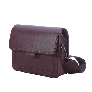 Дамска малка квадратна чанта Ретро универсална широка презрамка голям капацитет Ежедневна преносима дамска чанта през рамо през рамо