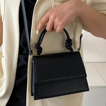 Чанта през рамо от масивна изкуствена кожа Модни дизайнерски чанти Чанти с горна дръжка за жени Ежедневни чанти през рамо Луксозна чанта