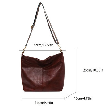 IKE MARTI Дамска ретро чанта през рамо с геометрична каишка Hobo Bag 2023 Голяма чанта за рамо за работа и училище Дамска чанта