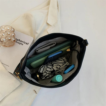IKE MARTI Γυναικεία Vintage τσάντα χιαστί Τσάντα ώμου γεωμετρική με λουράκι 2023 Τσάντα ώμου μεγάλης χωρητικότητας για εργασία και σχολική τσάντα
