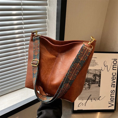 IKE MARTI Naiste Vintage Crossbody kott Geomeetriline rihm Hobo kott 2023 Suure mahutavusega õlakott töö- ja koolikäekott