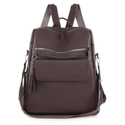 Női PU bőr hátizsák Utazás Lopásgátló hátizsák Diáklány Alkalmi nagy kapacitású iskolai könyves táska munkához Főiskola Naponta