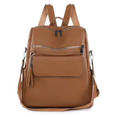 Női PU bőr hátizsák Utazás Lopásgátló hátizsák Diáklány Alkalmi nagy kapacitású iskolai könyves táska munkához Főiskola Naponta